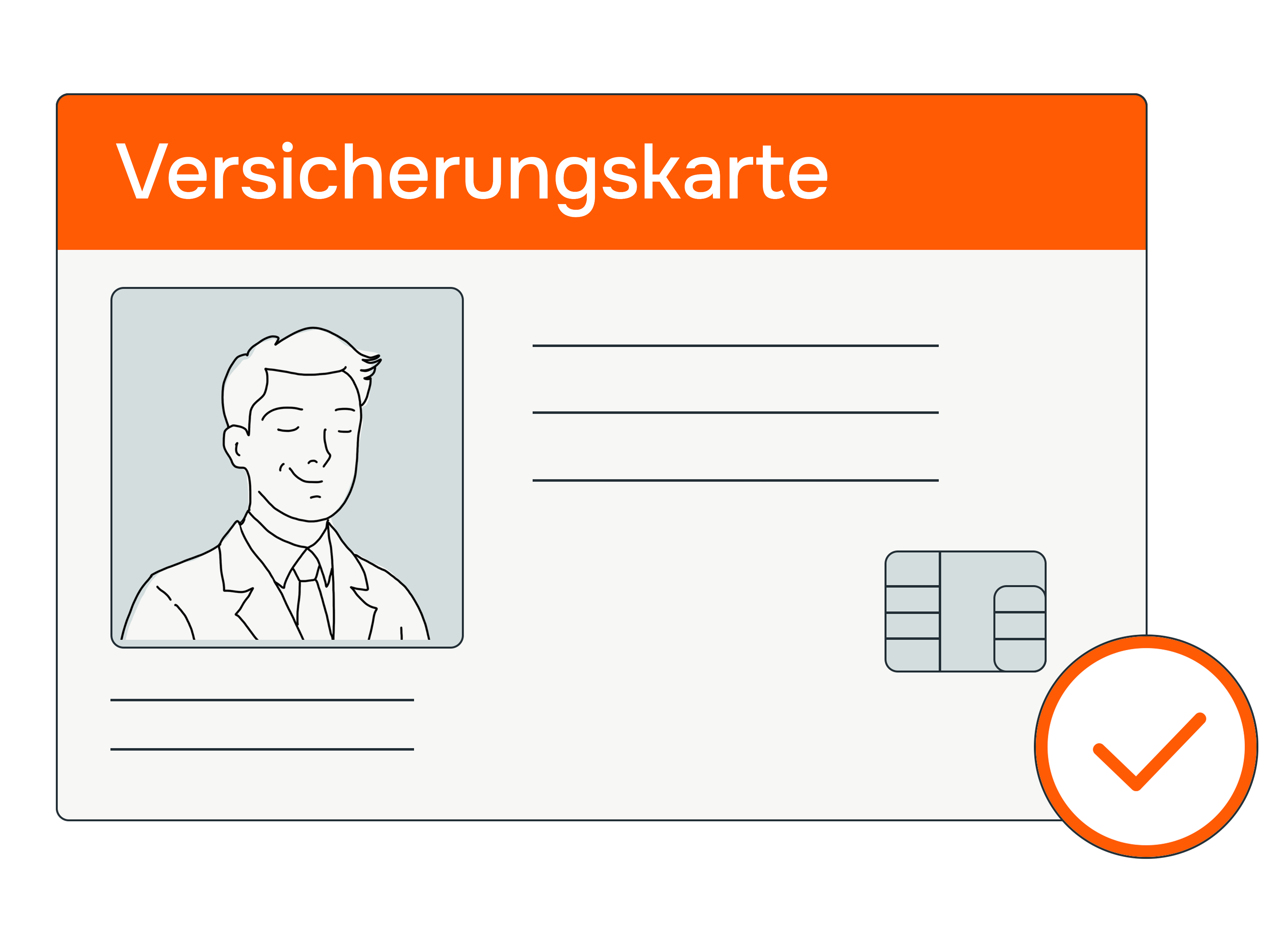 Illustration einer Versicherungskarte